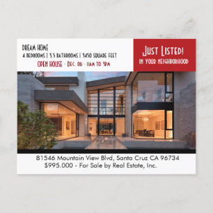 JUST LISTED Real Estate postcard