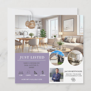 Just Listed Real Estate Property Flyer Invitation