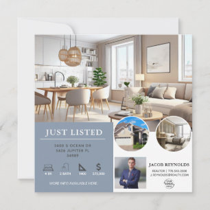 Just Listed   Real Estate Property Flyer Invitation