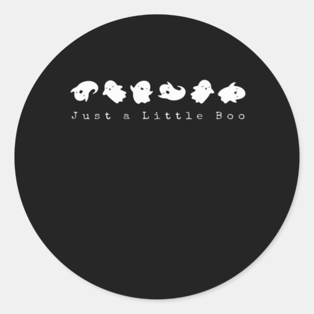 Just Little Boo Creative Casual Classic Round Sticker (Front)