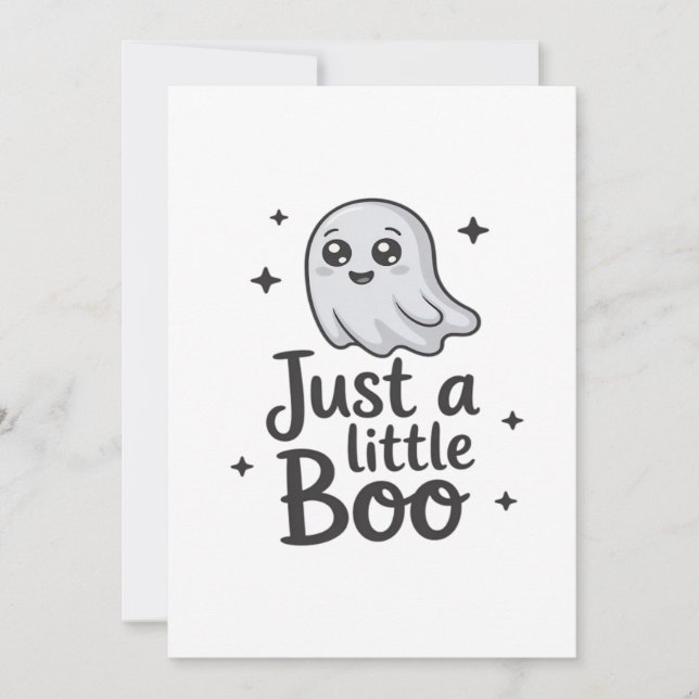 Just Little Boo Funny Design Holiday Card (Front)