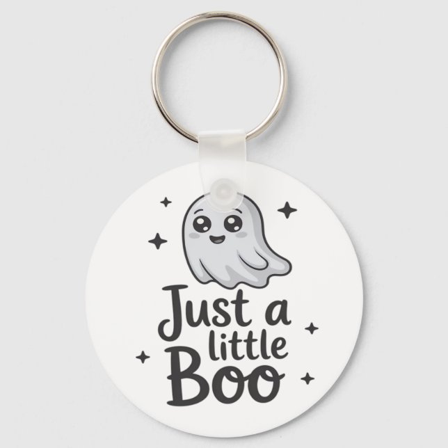 Just Little Boo Funny Design Key Ring (Front)