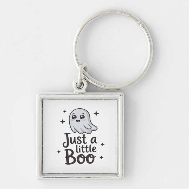 Just Little Boo Funny Design Key Ring (Front)