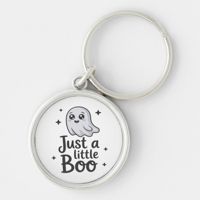 Just Little Boo Funny Design Key Ring (Front)