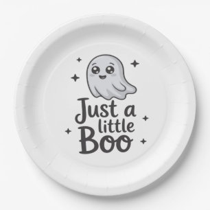 Just Little Boo Funny Design Paper Plate