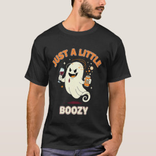 Just Little Boozy Halloween Ghost Drinking Costume T-Shirt