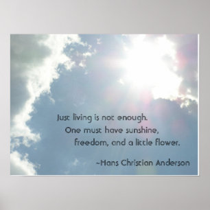 Just living is not enough. poster