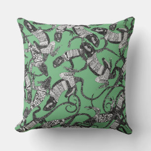 just lizards green cushion