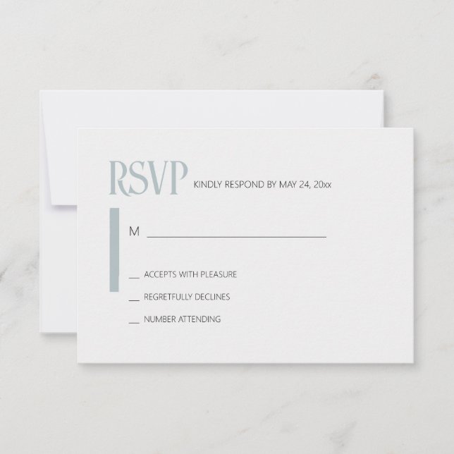 Just Love Blue RSVP (Front)