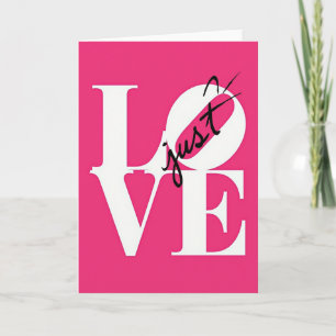 Just Love Bold Pop Art Card