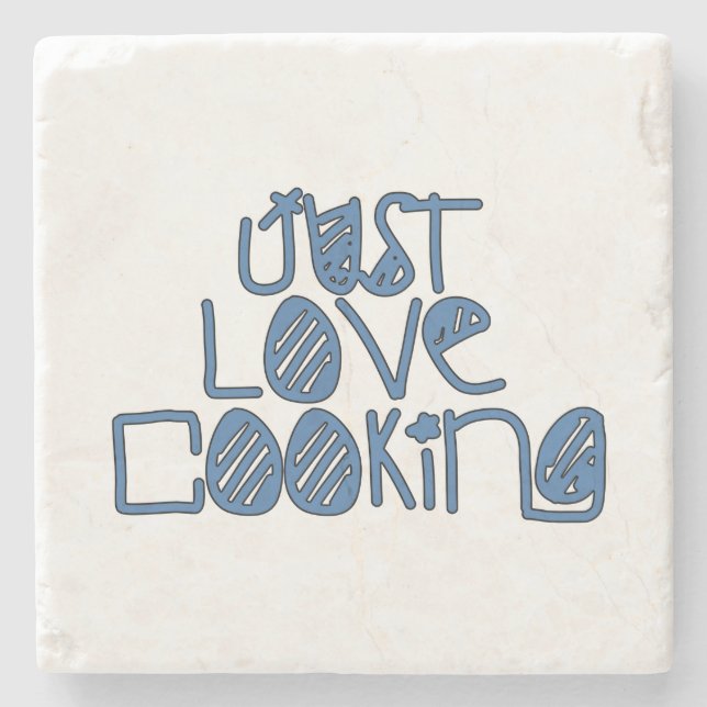 Just Love Cooking Stone Coaster (Front)