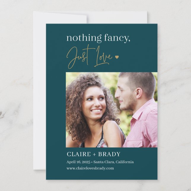 Just Love EDITABLE COLOR Save The Date Card (Front)