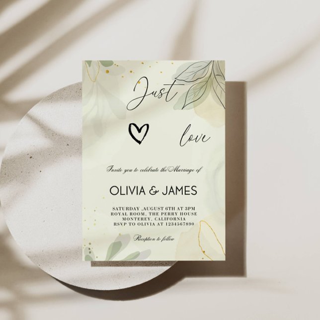 Just Love Elegant Wedding I Invitation (Creator Uploaded)