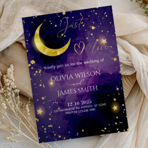 Just Love Luxury Galaxy Wedding Party Invitation