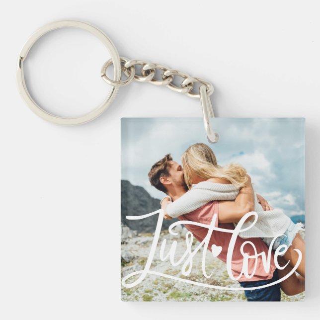 Just Love Photo Key Ring (Front)