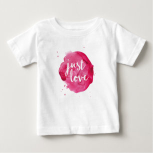 Just Love pink watercolor kids T-shirt