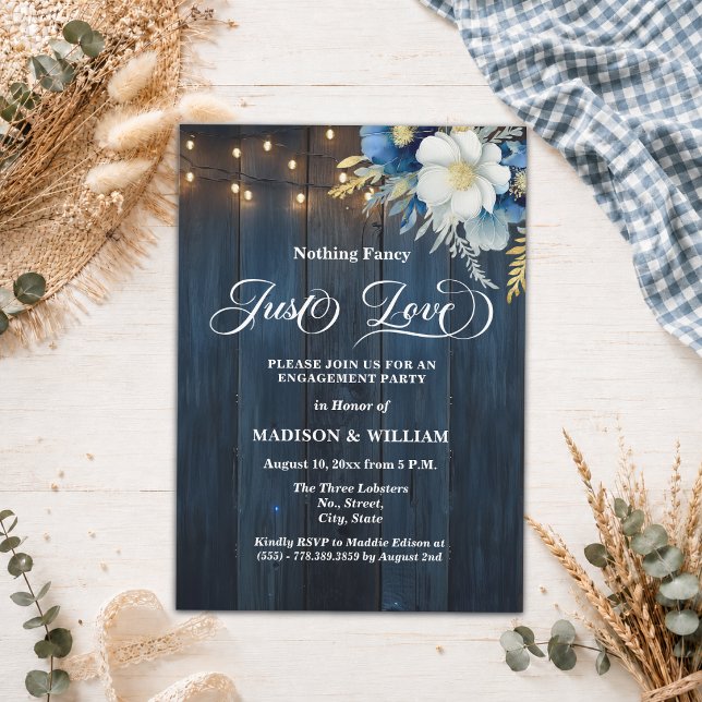 Just Love String Lights Engagement Party Invitation (Creator Uploaded)