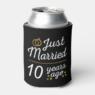 Just Married 10 Years Ago II Can Cooler