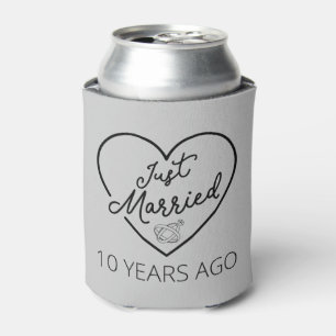 Just Married 10 Years Ago III Can Cooler
