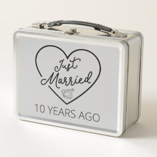 Just Married 10 Years Ago III Metal Lunch Box