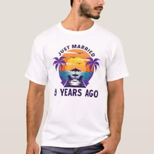 Just Married 10 Years Ago Matching 10Th Wedding An T-Shirt