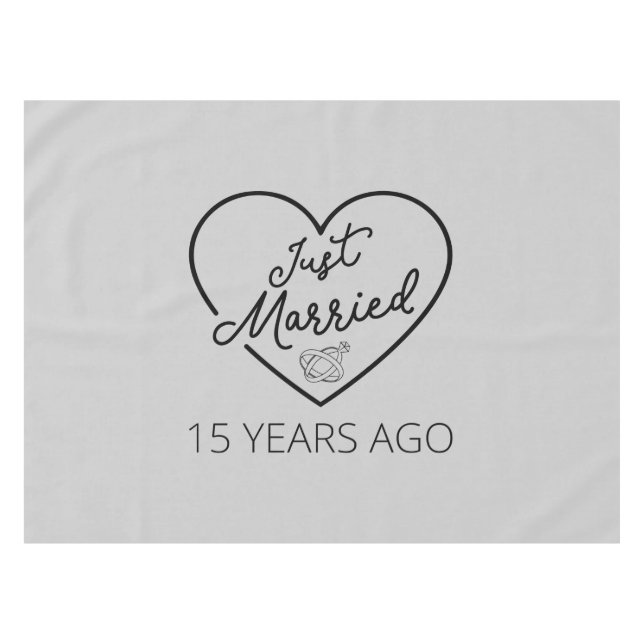 Just Married 15 Years Ago III Tablecloth (Front (Horizontal))