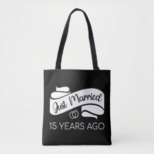 Just Married 15 Years Ago V Tote Bag