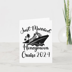 Just Married 2024 Wedding Rings Matching Couple Ne Card