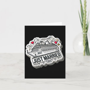 Just Married 2025 Wedding Rings Matching Couple Ne Card