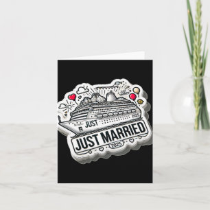 Just Married 2025 Wedding Rings Matching Couple Ne Card