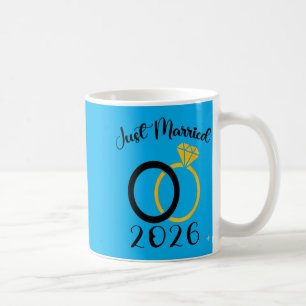 Just Married 2026 Wedding Ring Matching Honeymoon Coffee Mug