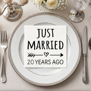 Just Married 20 Years Ago I Napkin