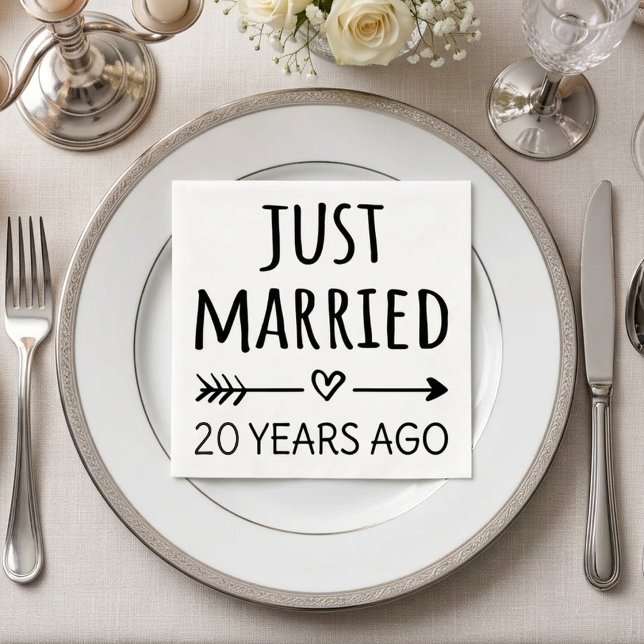 Just Married 20 Years Ago I Napkin (Creator Uploaded)