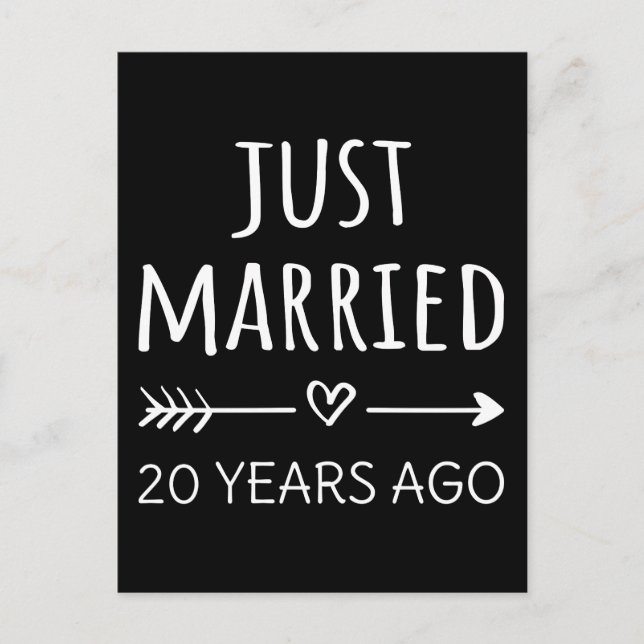 Just Married 20 Years Ago I Postcard (Front)