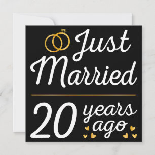 Just Married 20 Years Ago II Invitation