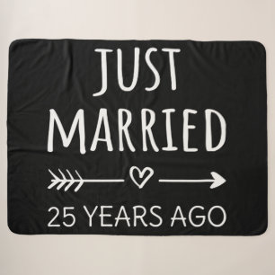 Just Married 25 Years Ago I Sherpa Blanket