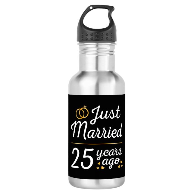 Just Married 25 Years Ago II 532 Ml Water Bottle (Front)