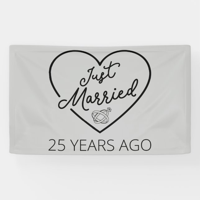 Just Married 25 Years Ago III Banner (Horizontal)