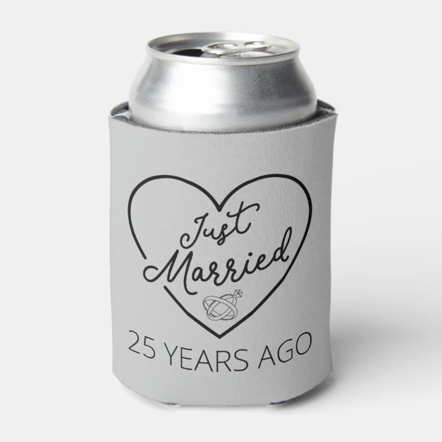 Just Married 25 Years Ago III Can Cooler (Can Front)