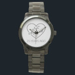 Just Married 25 Years Ago III Watch<br><div class="desc">Cute design, perfect for anyone who's been married for 25 years and to a wedding vow renewal ceremony. It makes a great matching outfit for couples! 'Just Married 25 Years Ago' quote for a couple who got married 25 years ago or a couple renewing wedding vows on their silver anniversary....</div>