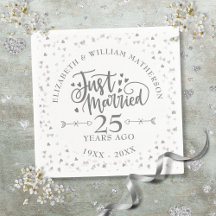Just Married 25th Wedding Anniversary