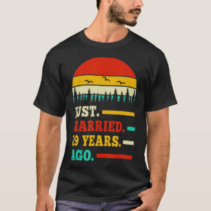 Just Married 29 Years Ago 29th Wedding Anniversary T-Shirt