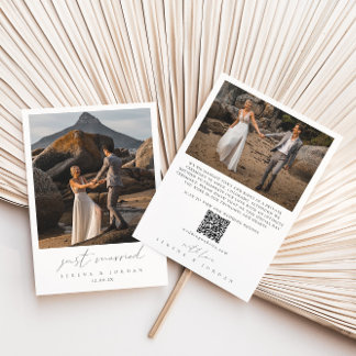 Just Married 2 Photo QR Code Wedding Announcement