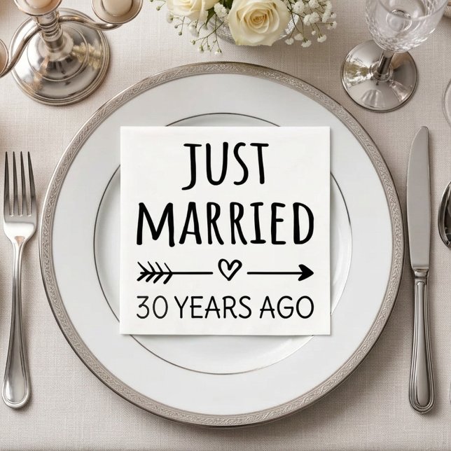 Just Married 30 Years Ago I Napkin (Creator Uploaded)
