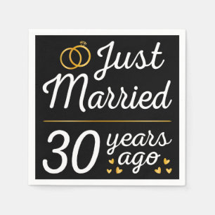 Just Married 30 Years Ago II Napkin