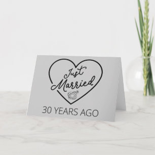 Just Married 30 Years Ago III Card