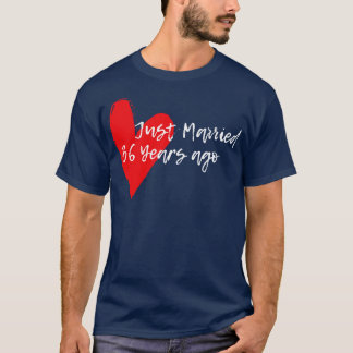 Just Married 36 Years Ago Wife Hus Anniversary Gif T-Shirt