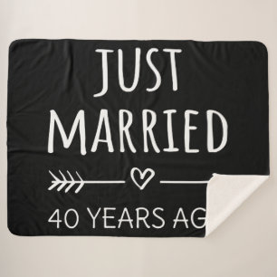 Just Married 40 Years Ago I Sherpa Blanket