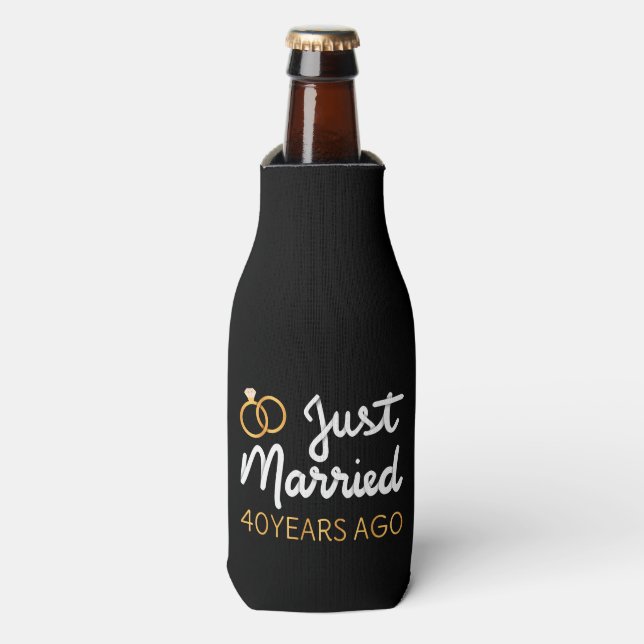 Just Married 40 Years Ago IV Bottle Cooler (Bottle Front)