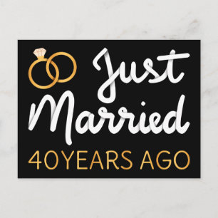Just Married 40 Years Ago IV Postcard